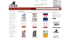Desktop Screenshot of livrarialacier.com.br