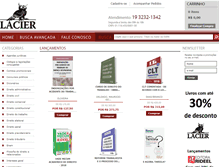 Tablet Screenshot of livrarialacier.com.br